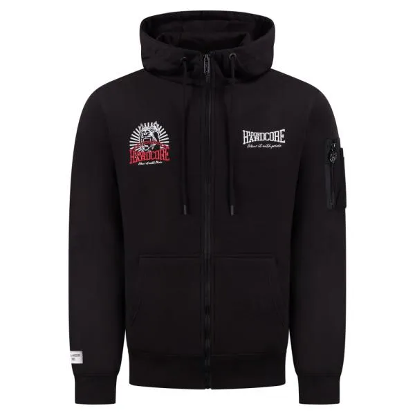 100% Hardcore Hooded Zipper "Distorted Dog1"