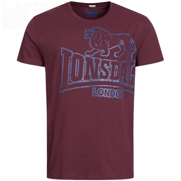 Lonsdale T-Shirt Langsett oxblood