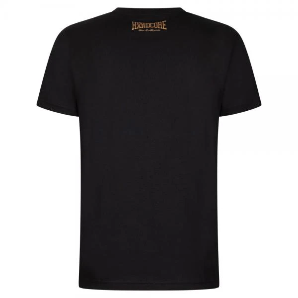 100% Hardcore T-Shirt "Essential" black gold Rueckseite