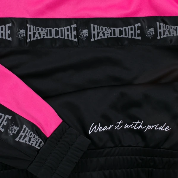 100% Hardcore Trainingsjacke Authentic black/pink (Unisex)