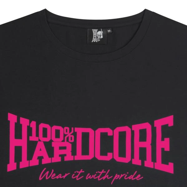 100_procent_hardcore_women_t-shirt_essential_cropped-black-pink_logo