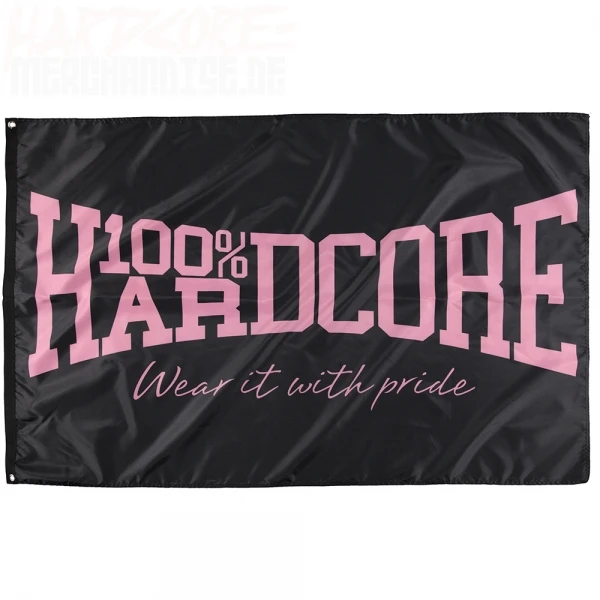 100% Hardcore Fahne the Brand pink