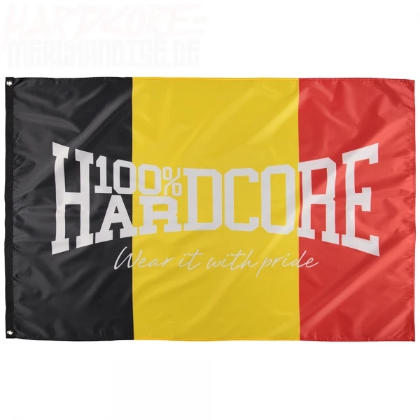 100% Hardcore Fahne - Belgium