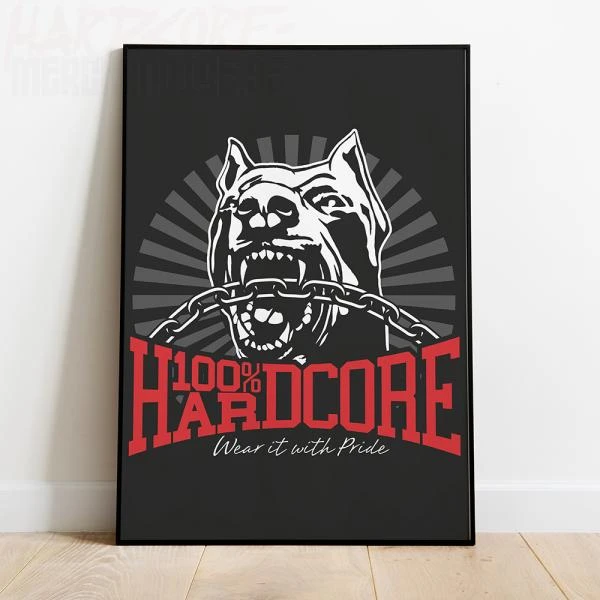 100 prozent hardcore plakat Dog-1