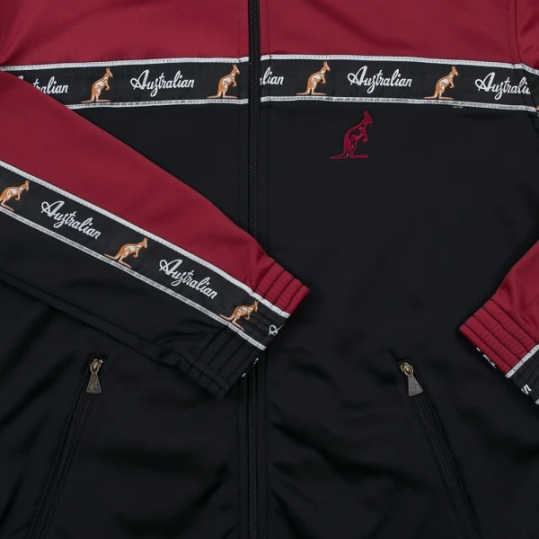 Australian Trainingsjacke All Over bordeauxrot / schwarz (3.0)