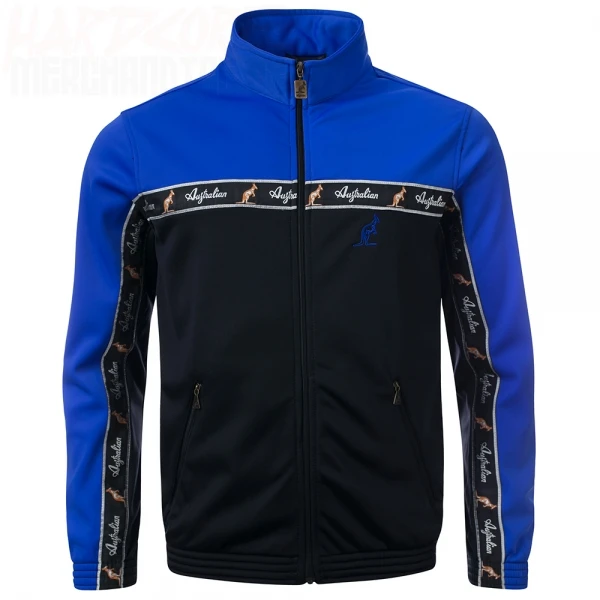 Australian Trackjacket "all over" black / royal blue