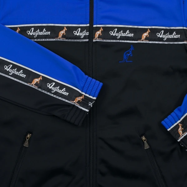 Australian Trackjacket "all over" black / royal blue (3.0)