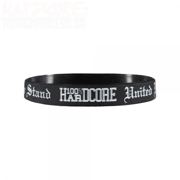 100% Hardcore Silicon Wristband black/white