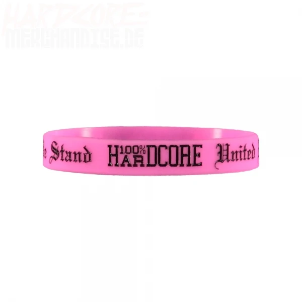 100% Hardcore Silicon Armband pink