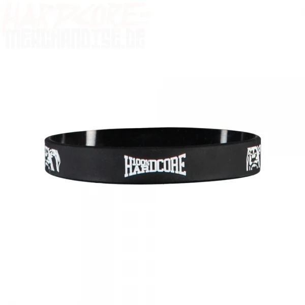 100% Hardcore Silicon Wristband black/white 2.0