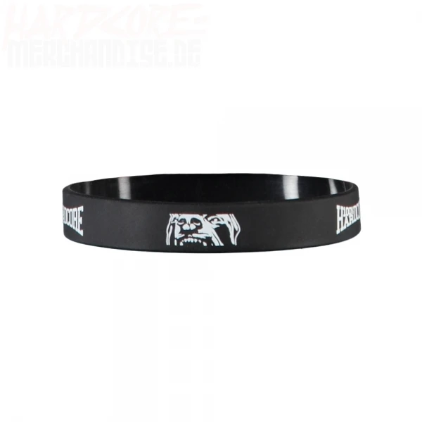 100% Hardcore Silicon Wristband black/white 2.0