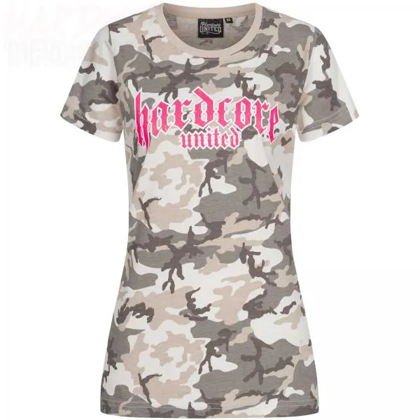 Hardcore United T-Shirt Lady Camo front