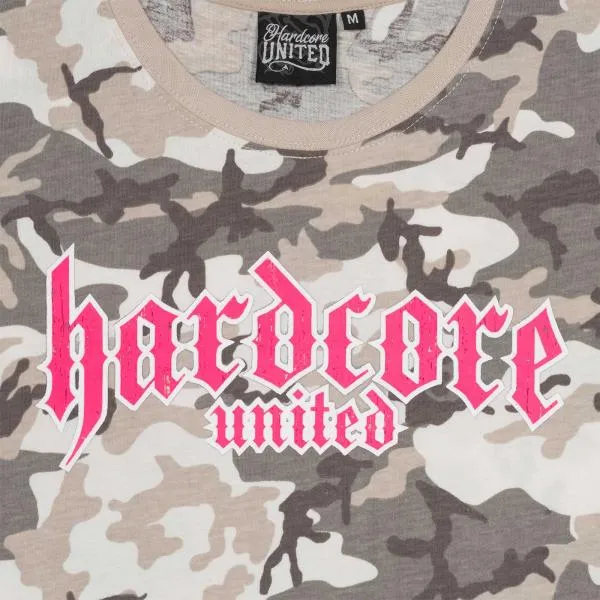 Hardcore United T-Shirt Lady Camo logo