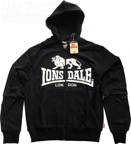 Lonsdale Kapuzensweatjacke "Krafty" schwarz
