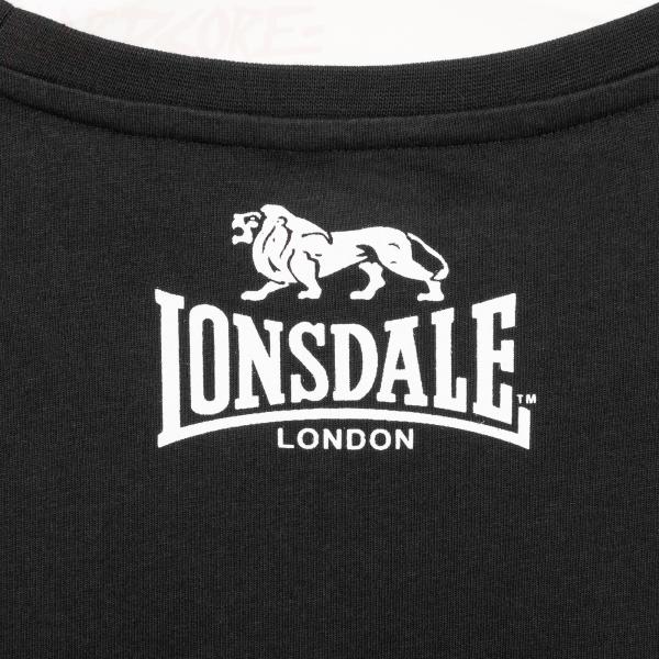 Lonsdale T-Shirt Gots black logo detail