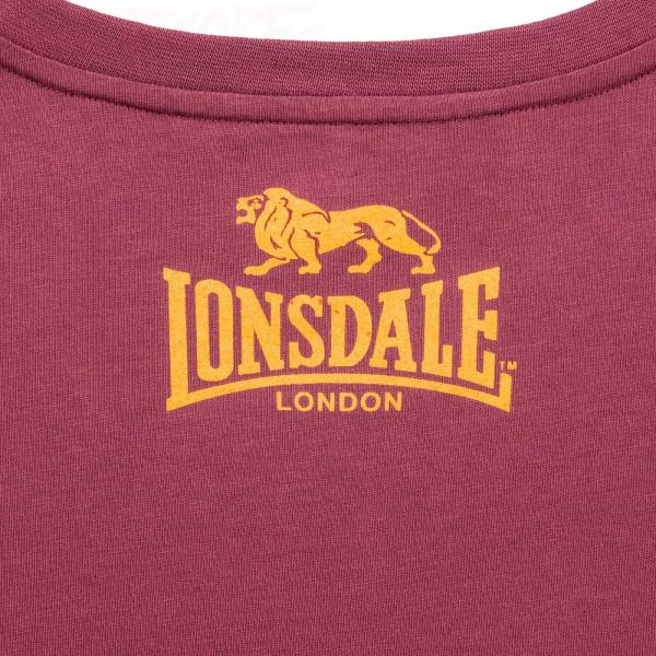 Lonsdale T-Shirt Gots vintage oxblood detail