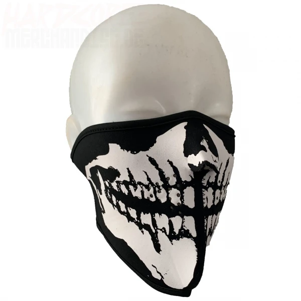 Halfmask "Skull" black