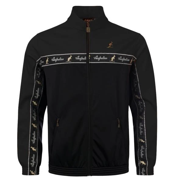 Australian trackjacket acetat red stripe
