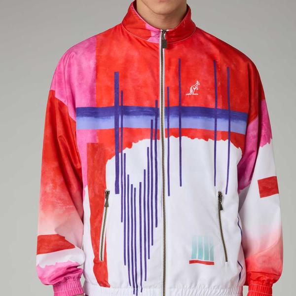 Australian Trainingsjacke "Archive Goran" - Weiss/Rot