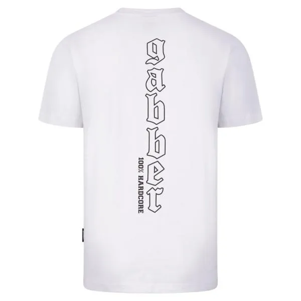 Gabber T-Shirt "Vertical" white (2XL/3XL)