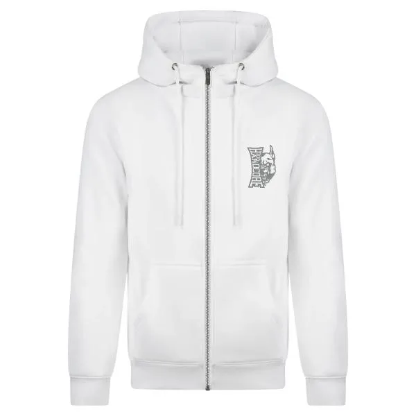 100% Hardcore Hooded Zipper "Negative" Weiss