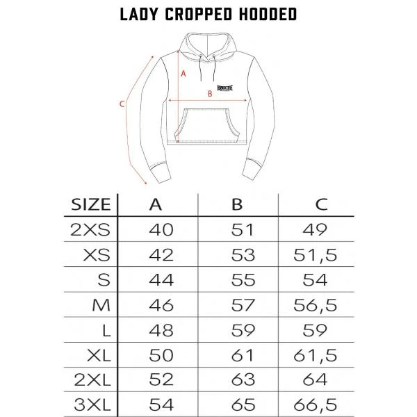 100% Hardcore Cropped Hoodie "Essential" (L)
