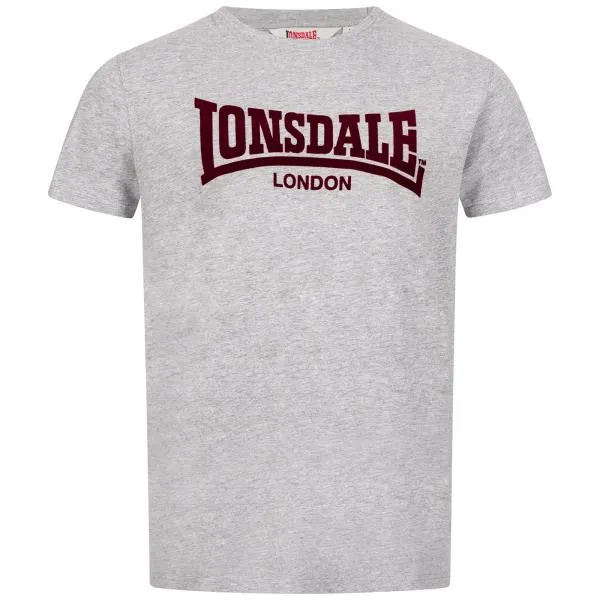 Lonsdale T-Shirt "one tone" grau/oxblood